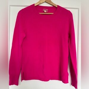 J.Crew 100% Cashmere Sweater Pink Crewneck Womens Small Soft Luxury Knit